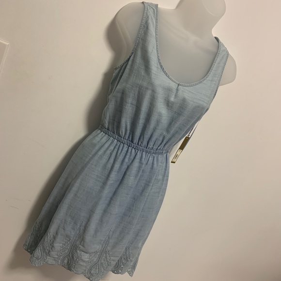 Denim Blue Halter Sundress - Picture 1 of 7